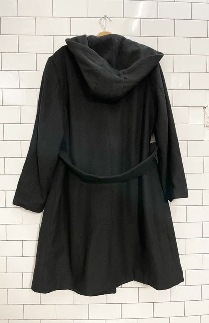 in every story wool - blend oversized belted coat - good market thrift store