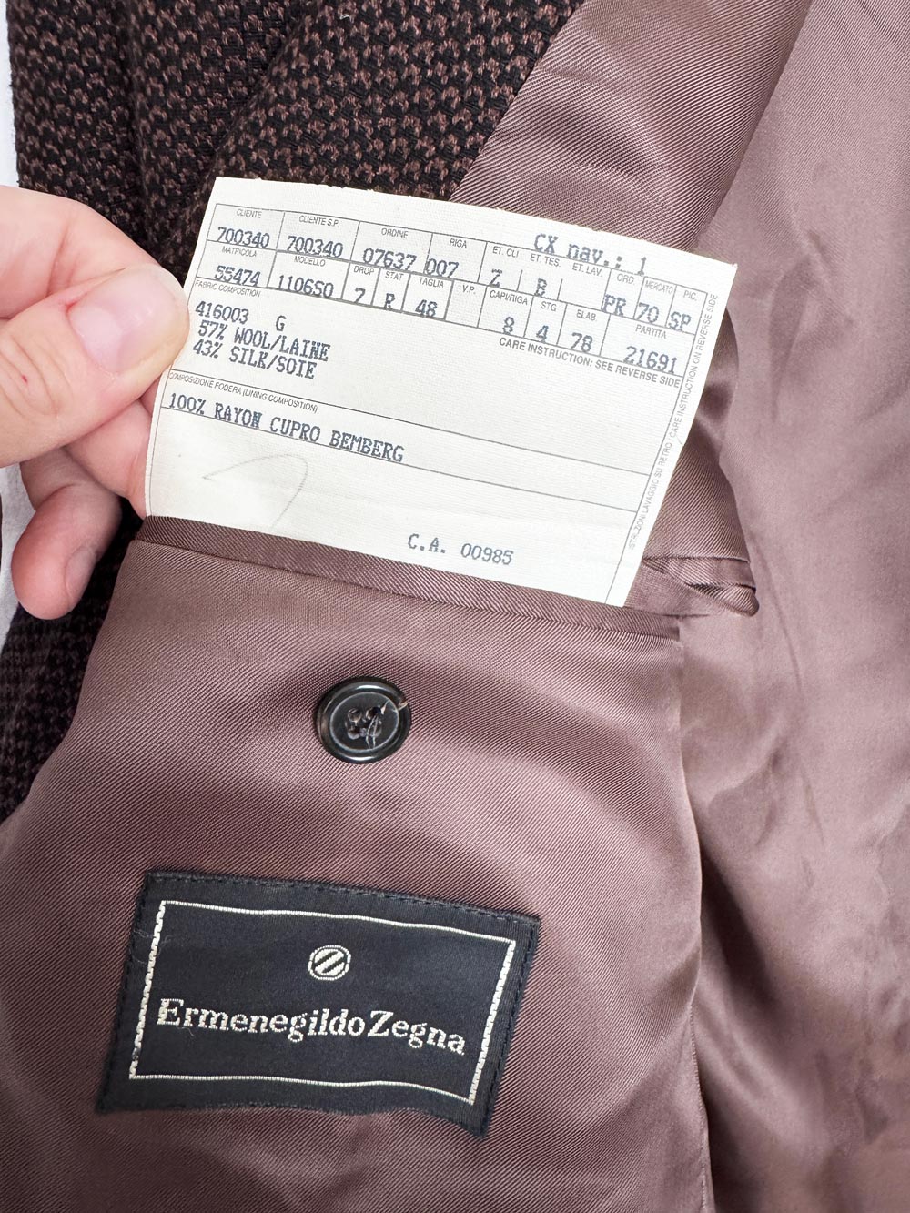 ermenegildo zegna wool-silk blazer | made in Spain