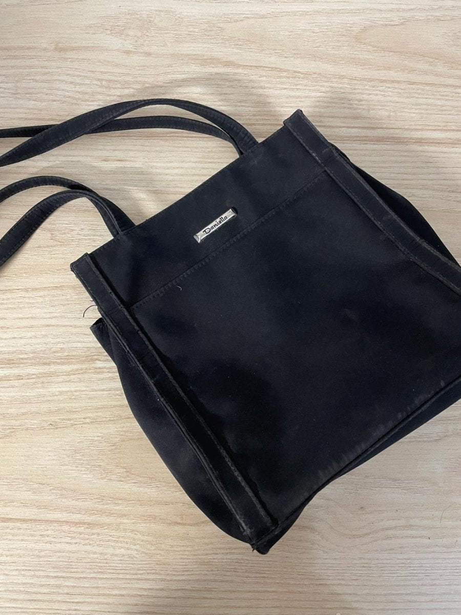 vintage 00s daniella minimal nylon shoulder bag - good market thrift store