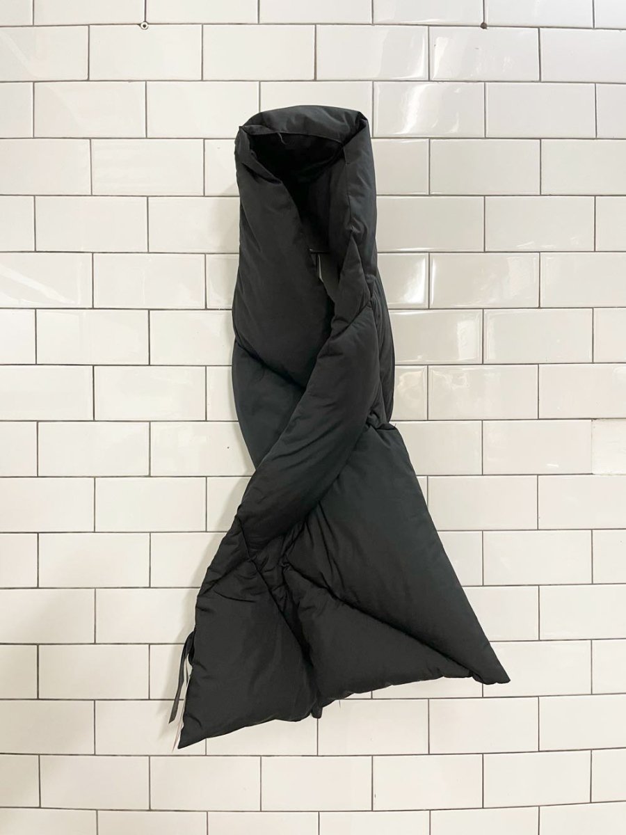 zara black puffer scarf - good market thrift store