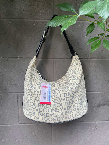 vintage 00s dooney & bourke canvas monogram shoulder bag