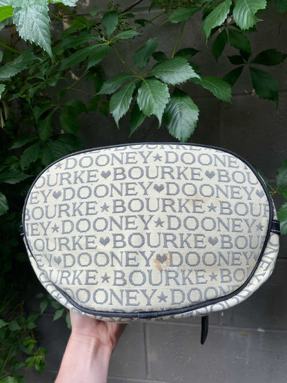 vintage 00s dooney & bourke canvas monogram shoulder bag