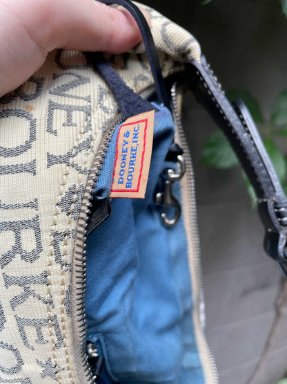 vintage 00s dooney & bourke canvas monogram shoulder bag