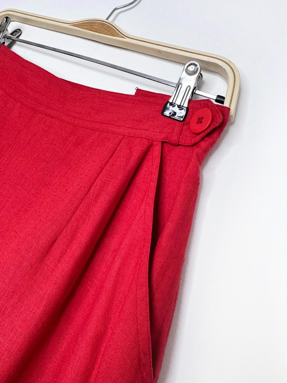 vintage christian dior linen midi skirt | made in USA