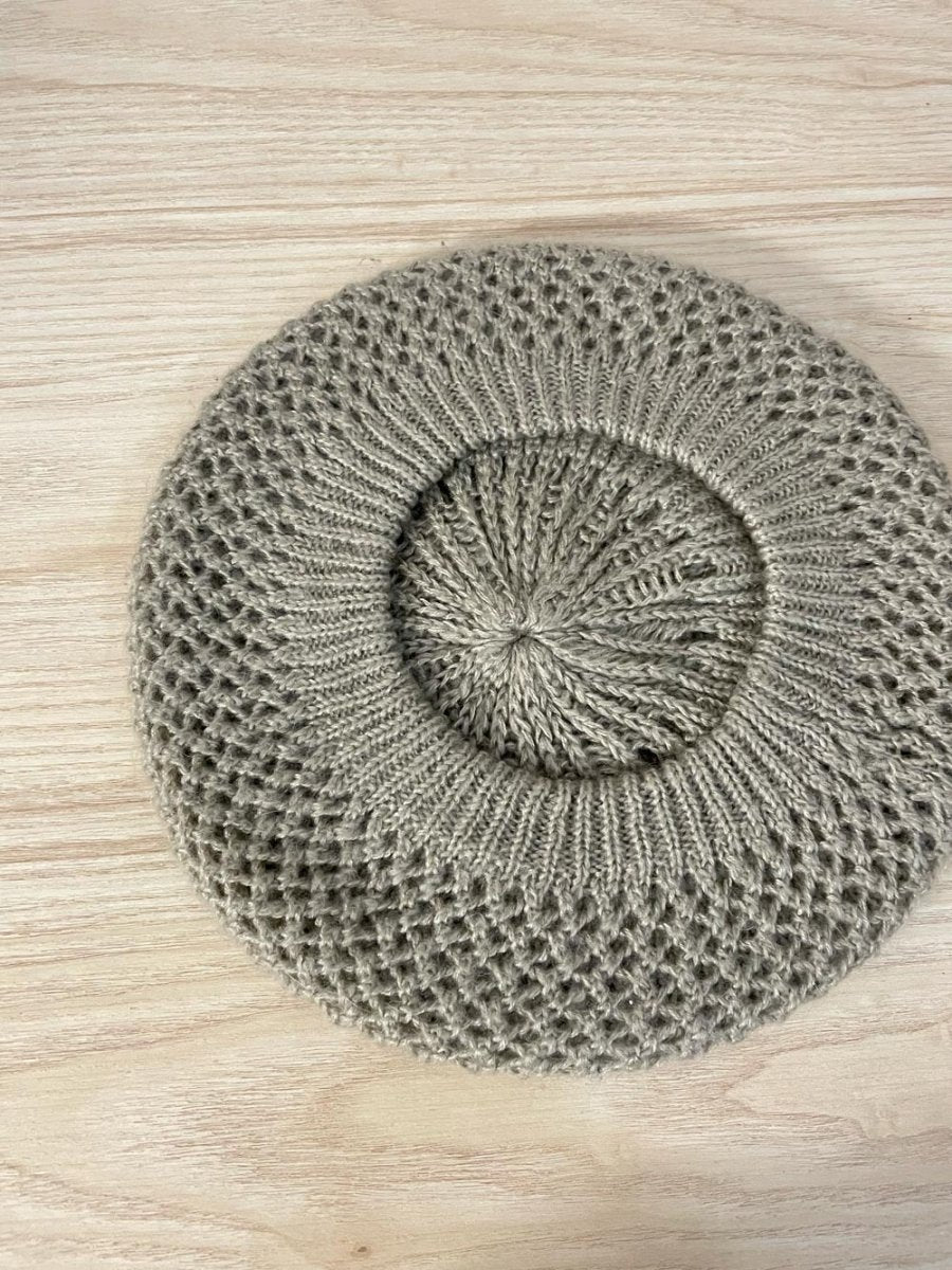 vintage knit beret - good market thrift store