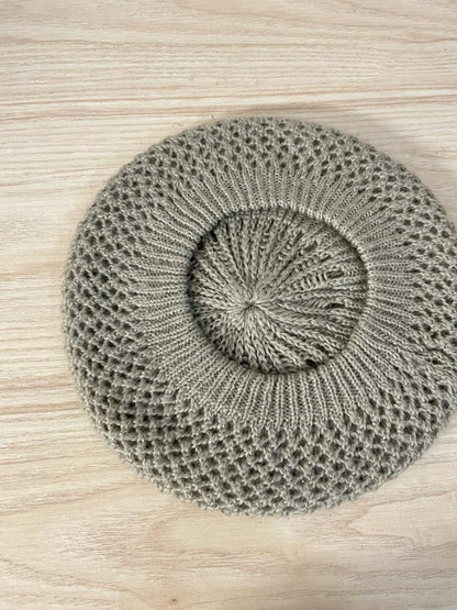 vintage knit beret - good market thrift store