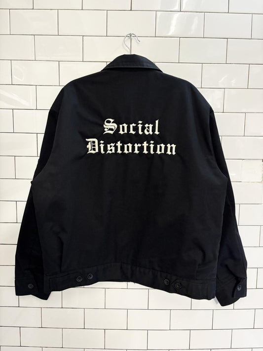 vintage social distortion dickies workwear jacket - good market thrift store