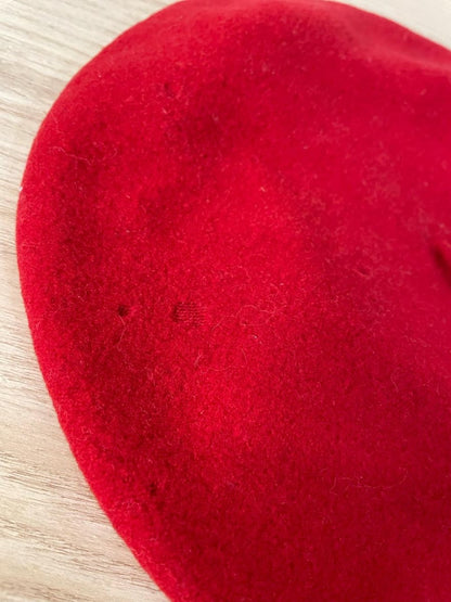 vintage 60s mary quant by kangol red wool beret - good market thrift store