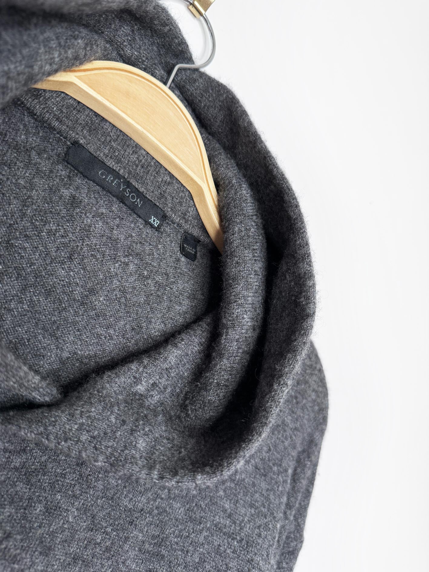 greyson wool-cashmere knit sweater hoodie