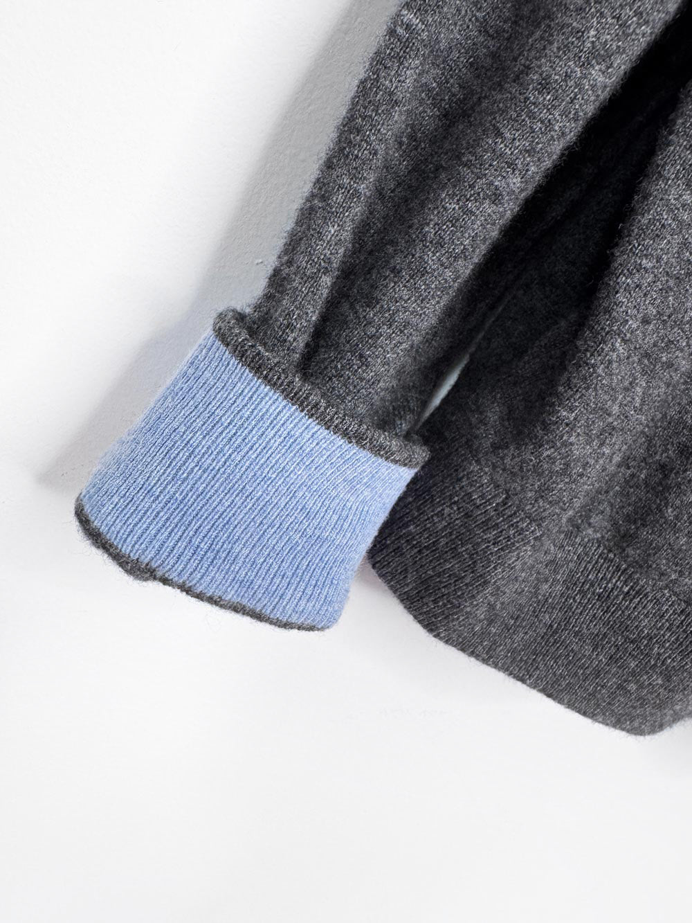 greyson wool-cashmere knit sweater hoodie