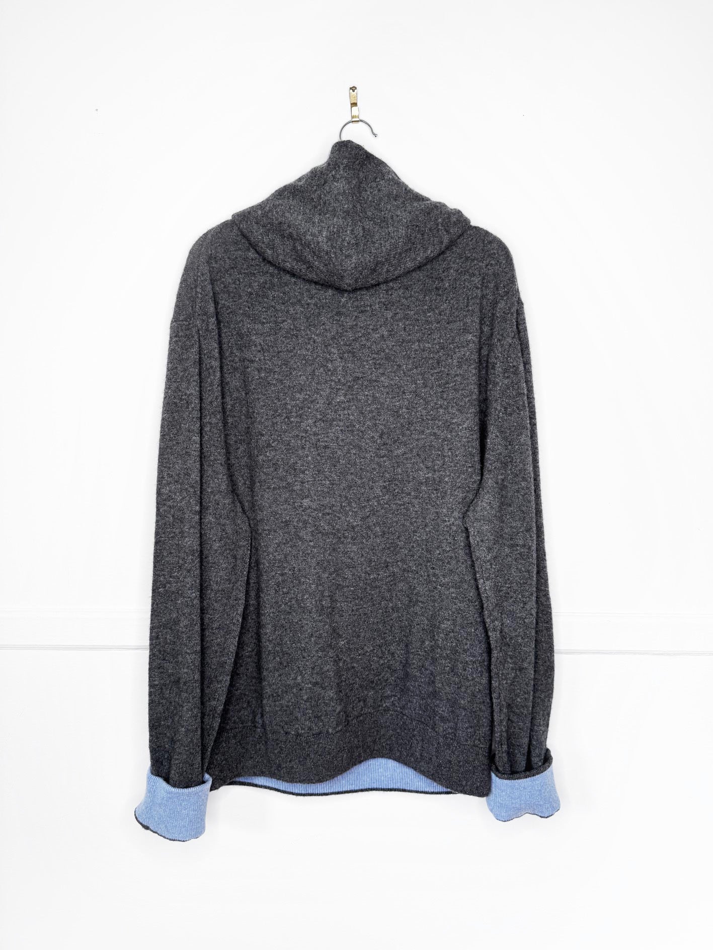 greyson wool-cashmere knit sweater hoodie