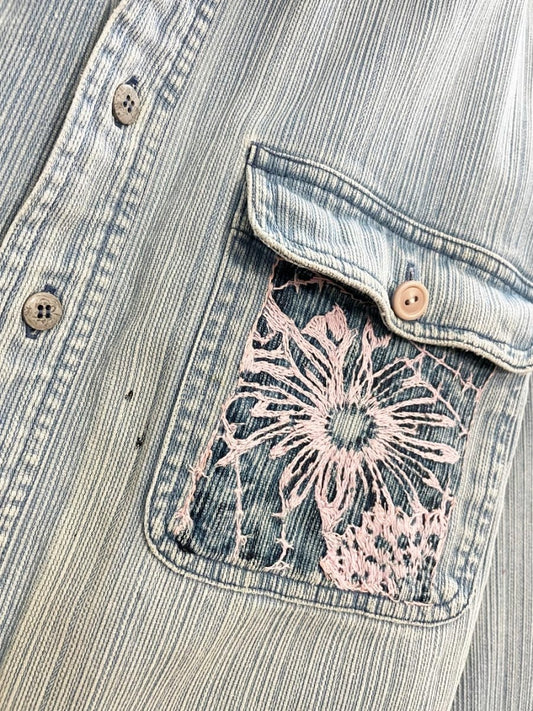 vintage 90s denver hayes denim shirt jacket - good market thrift store