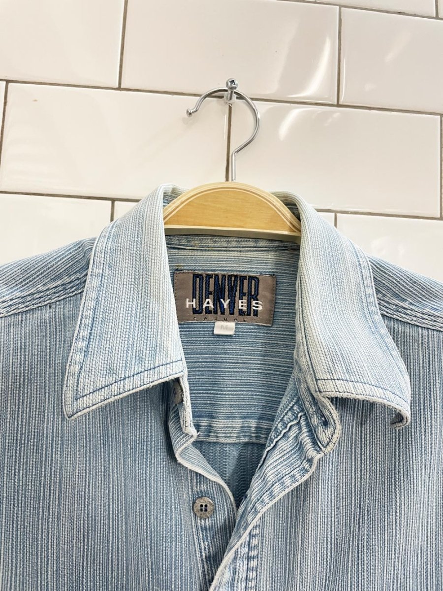 vintage 90s denver hayes denim shirt jacket - good market thrift store