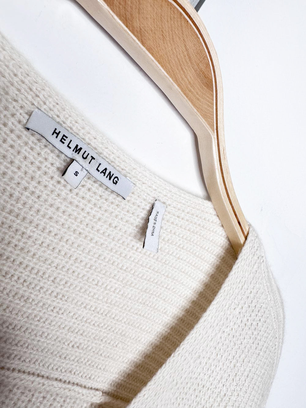 helmut lang cashmere-blend oversized ribbed knit v-neck sweater top