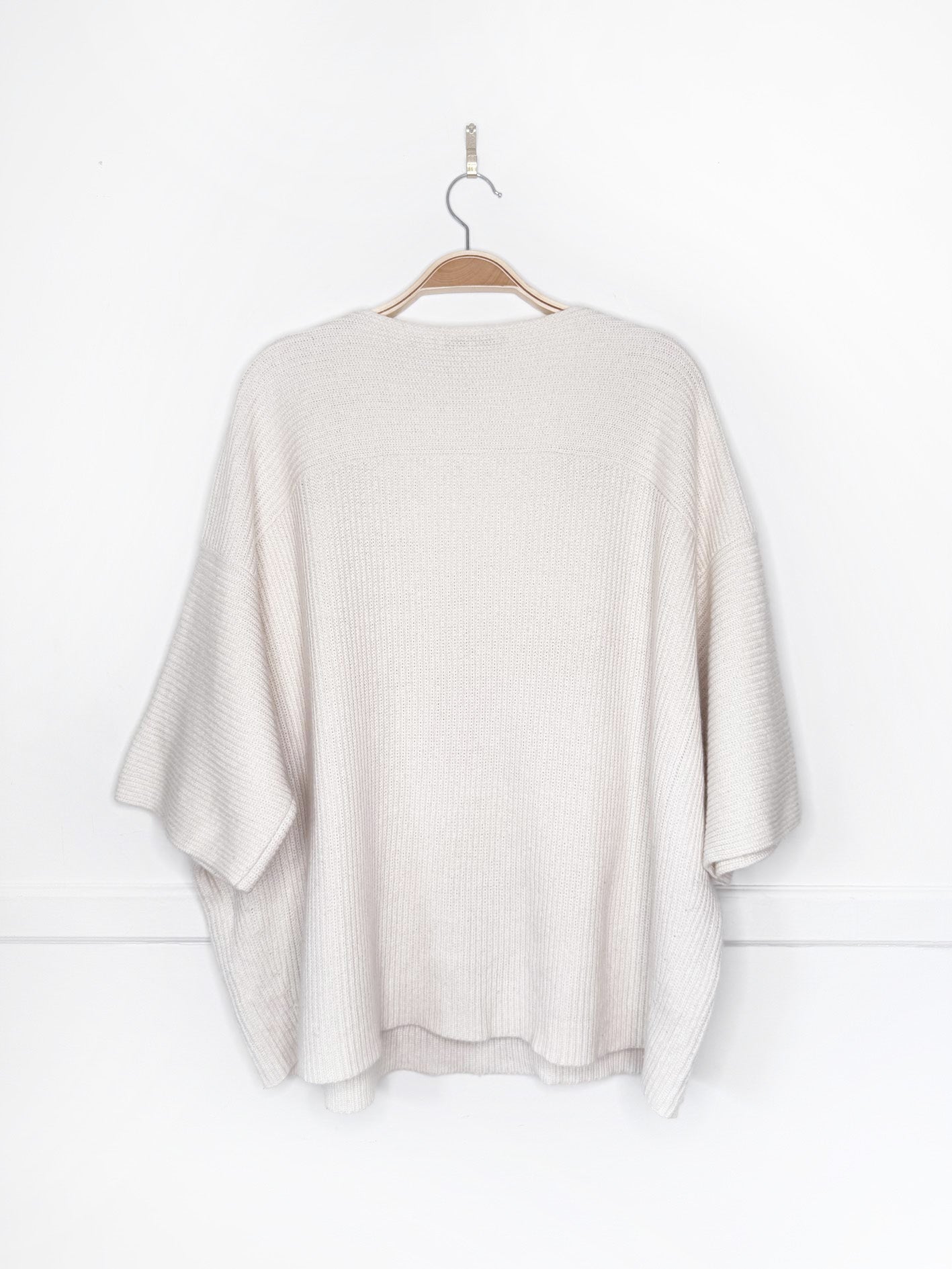 helmut lang cashmere-blend oversized ribbed knit v-neck sweater top