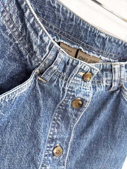 vintage 00s jones new york denim button down maxi skirt