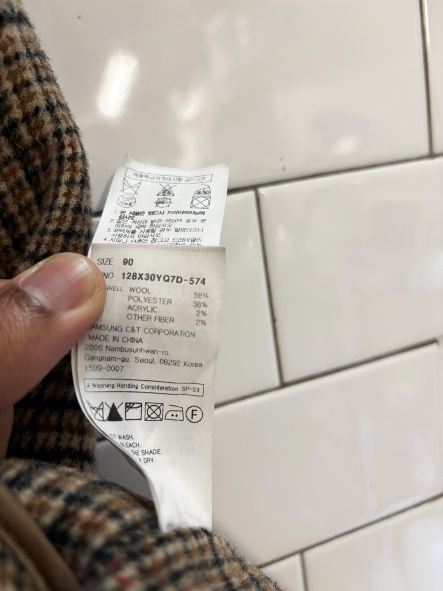 8seconds handmade wool - blend plaid double breasted coat - good market thrift store