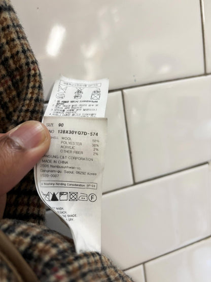 8seconds handmade wool - blend plaid double breasted coat - good market thrift store