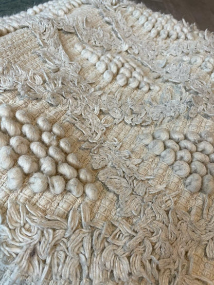 boho tufted moroccan wool pouf - good market thrift store