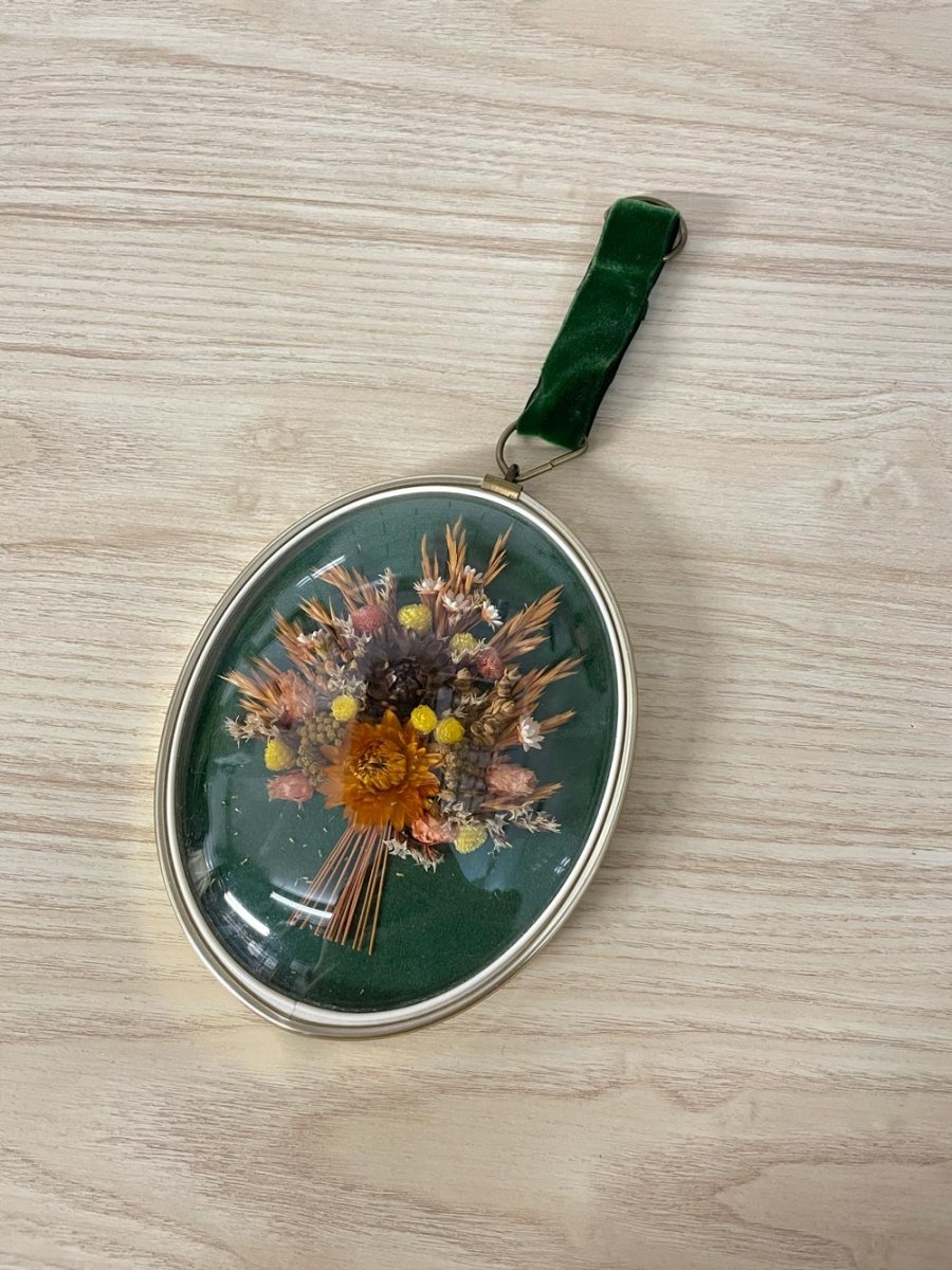 vintage dried flower wall art - good market thrift store