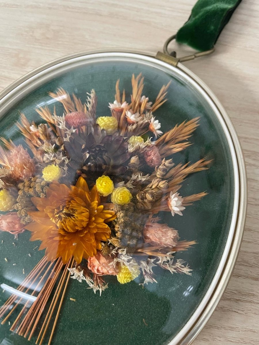 vintage dried flower wall art - good market thrift store