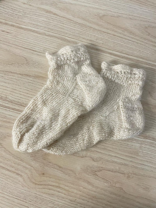 hand - knit sock slippers - good market thrift store