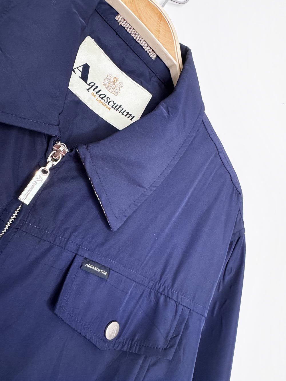 vintage 90s aquascutum boxy full zip short field jacket