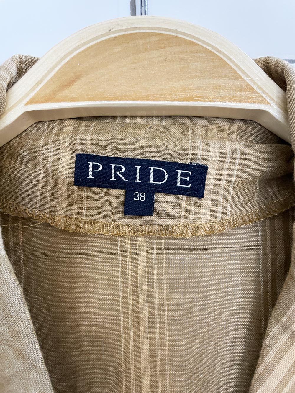 vintage 00s pride 100% linen striped blazer jacket