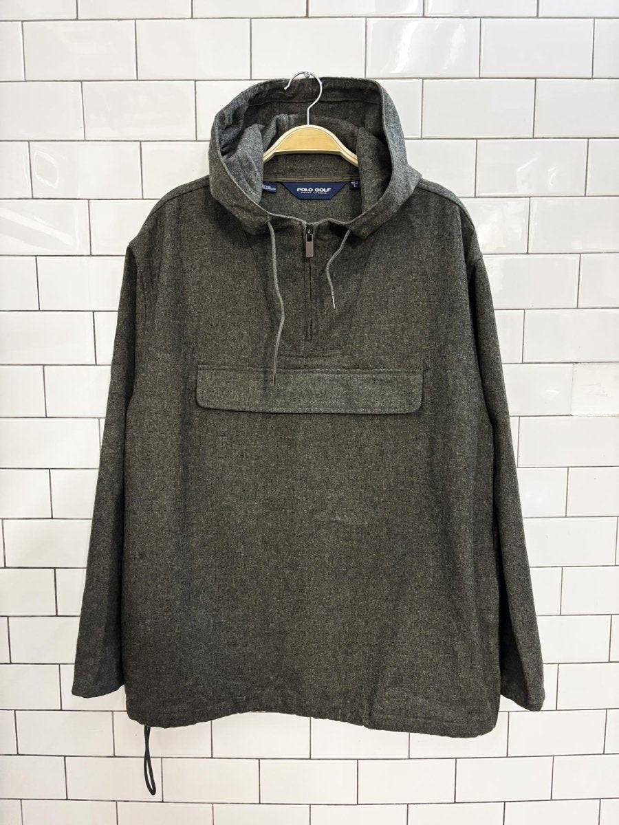 vintage polo golf ralph lauren felted wool pullover jacket - good market thrift store