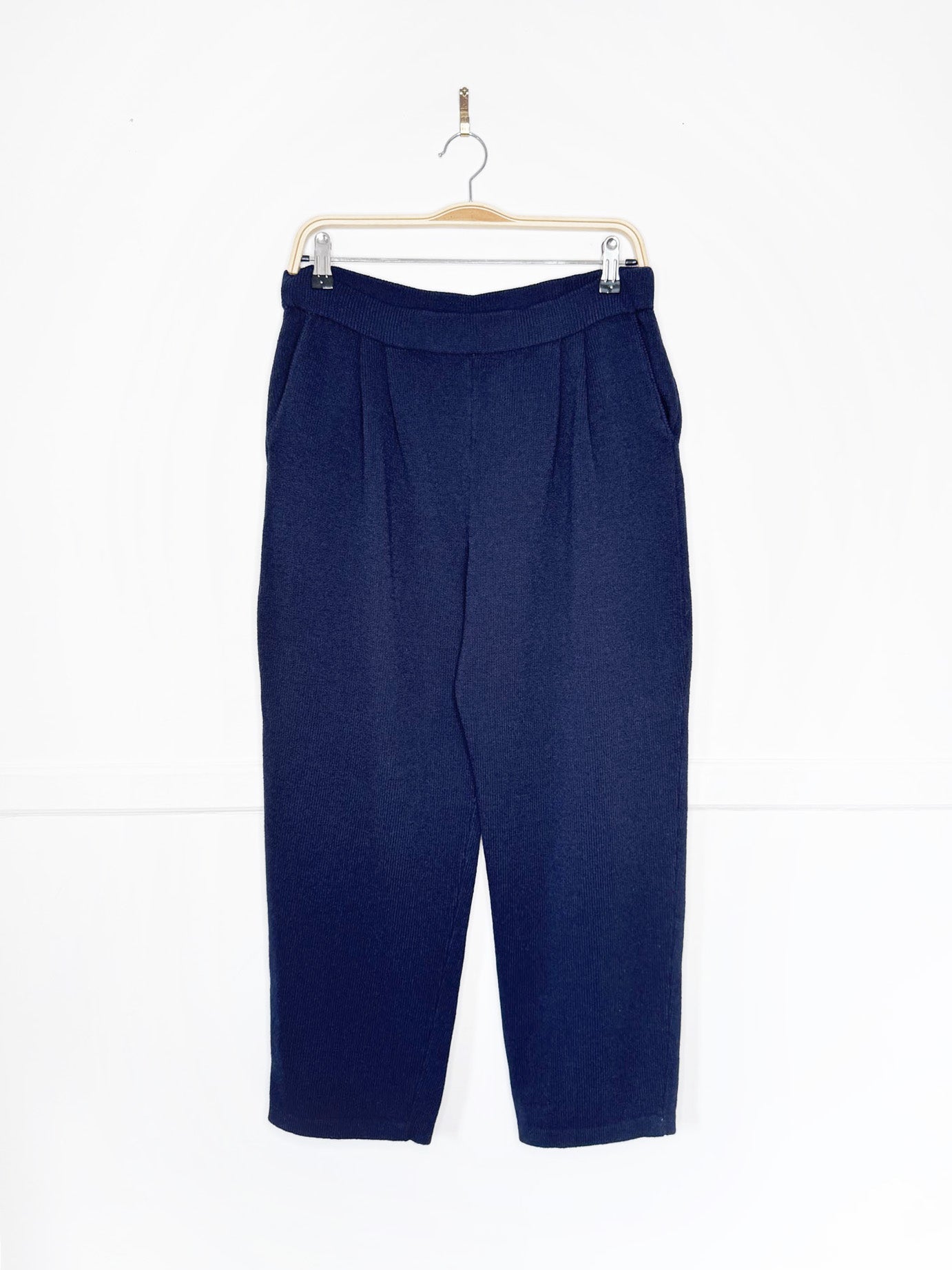 vintage st john wool knit pleated pant