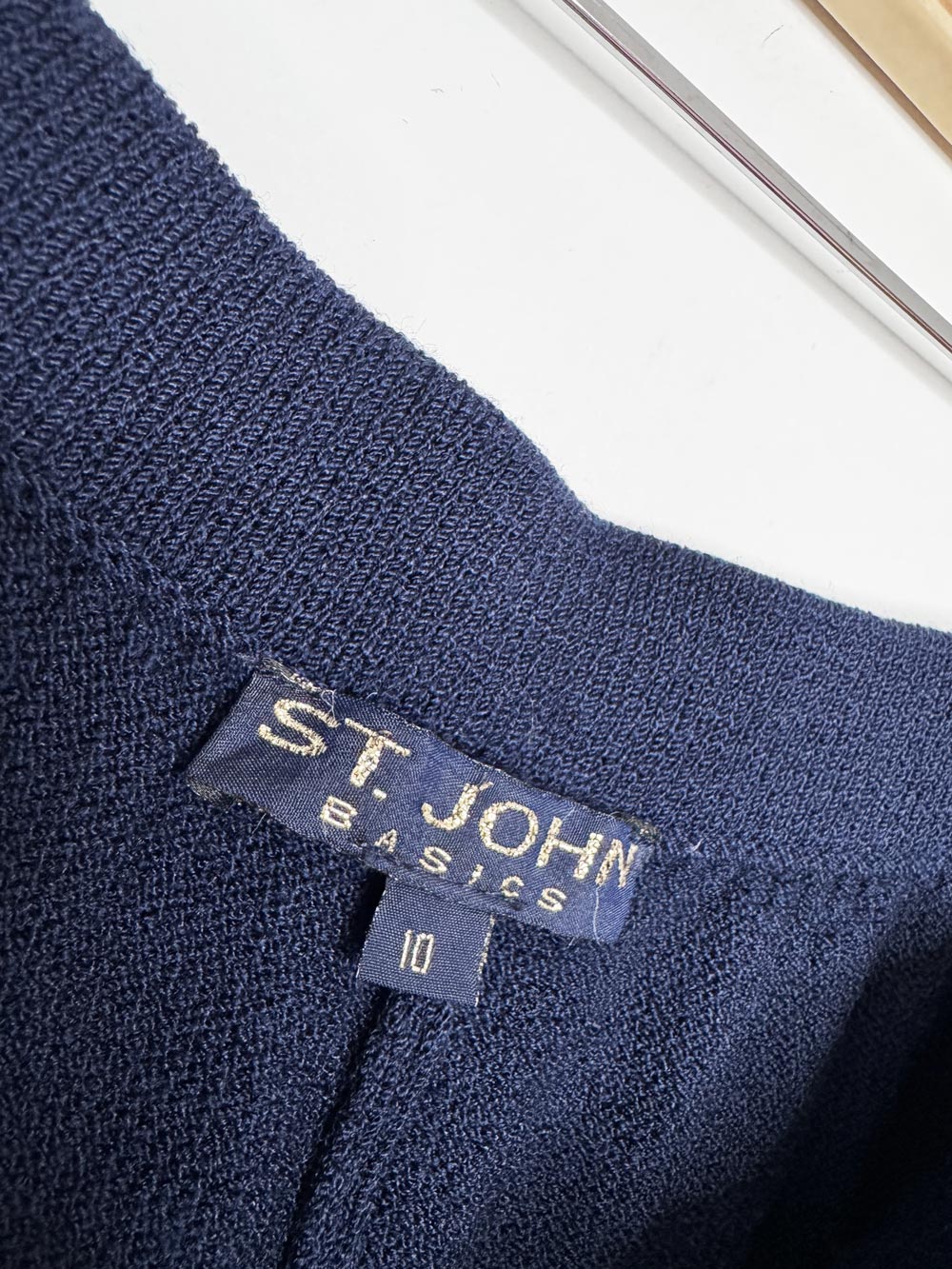 vintage st john wool knit pleated pant