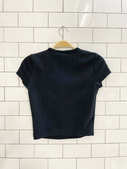 tna slit neck waffle tee - good market thrift store