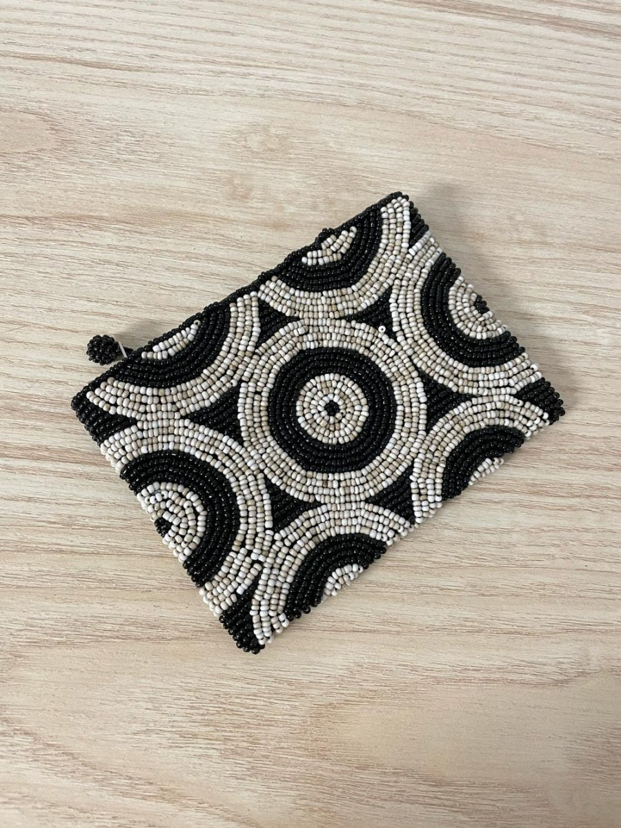 beaded zipper pouch wallet - good market thrift store