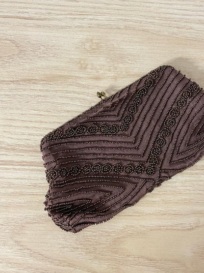 vintage handmade in belgium beaded clutch - good market thrift store
