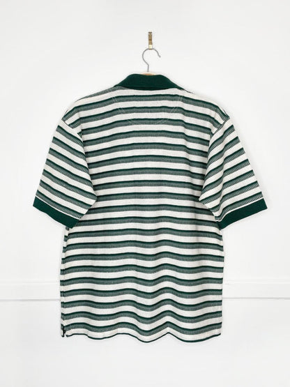 vintage 90s boys club 1/4 zip striped polo - good market thrift store