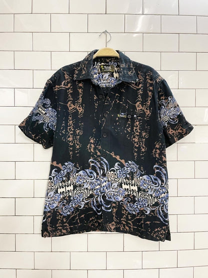 y2k tribal island topical shirt - good market thrift store
