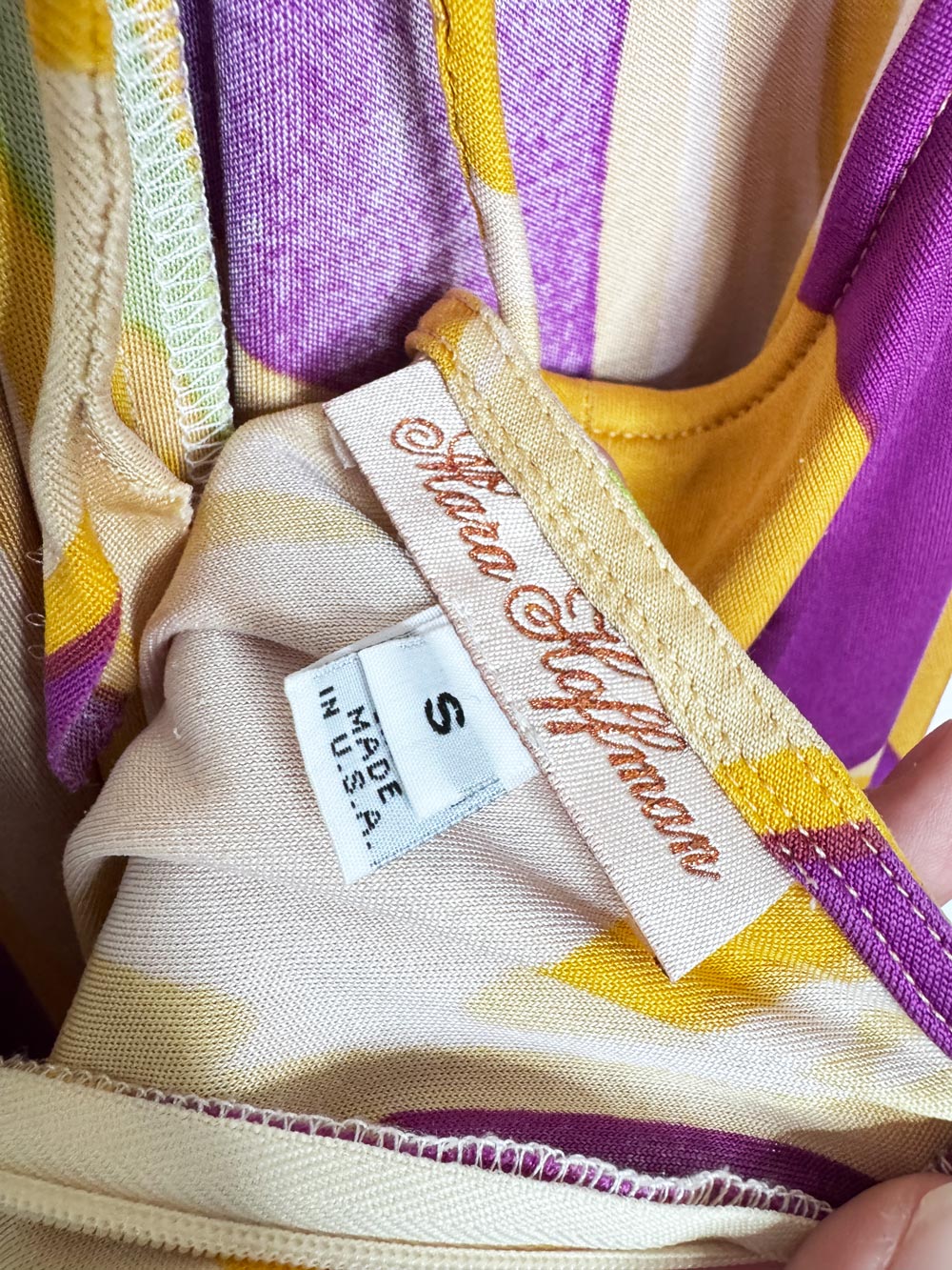 mara hoffman 100% silk keyhole halter resort dress | made in USA