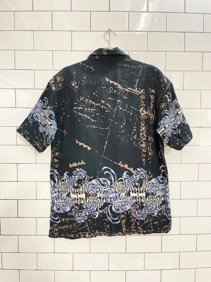 y2k tribal island topical shirt - good market thrift store