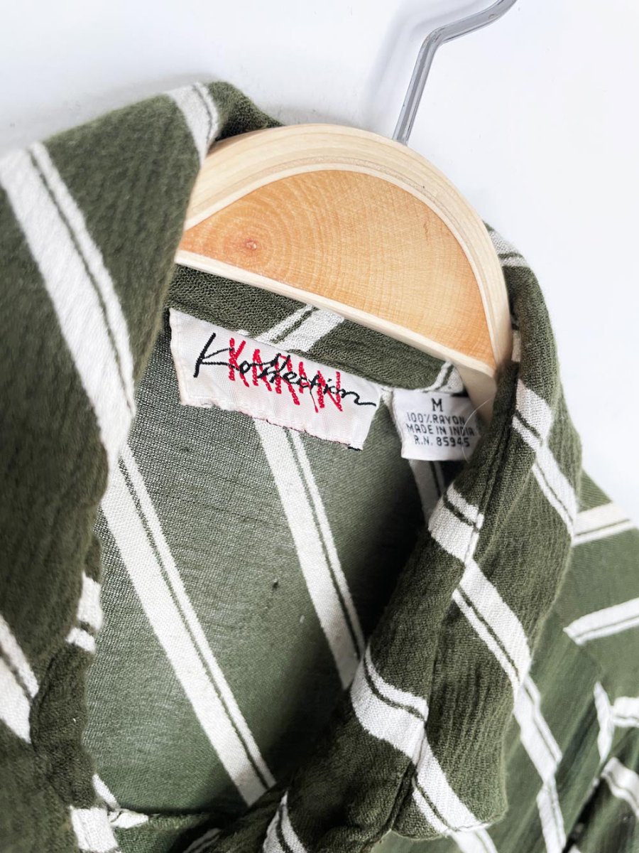 vintage 90s karan kollection lightweight rayon shirt | made in India - good market thrift store
