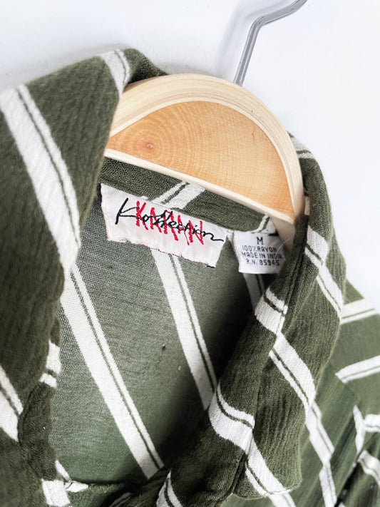 vintage 90s karan kollection lightweight rayon shirt | made in India - good market thrift store