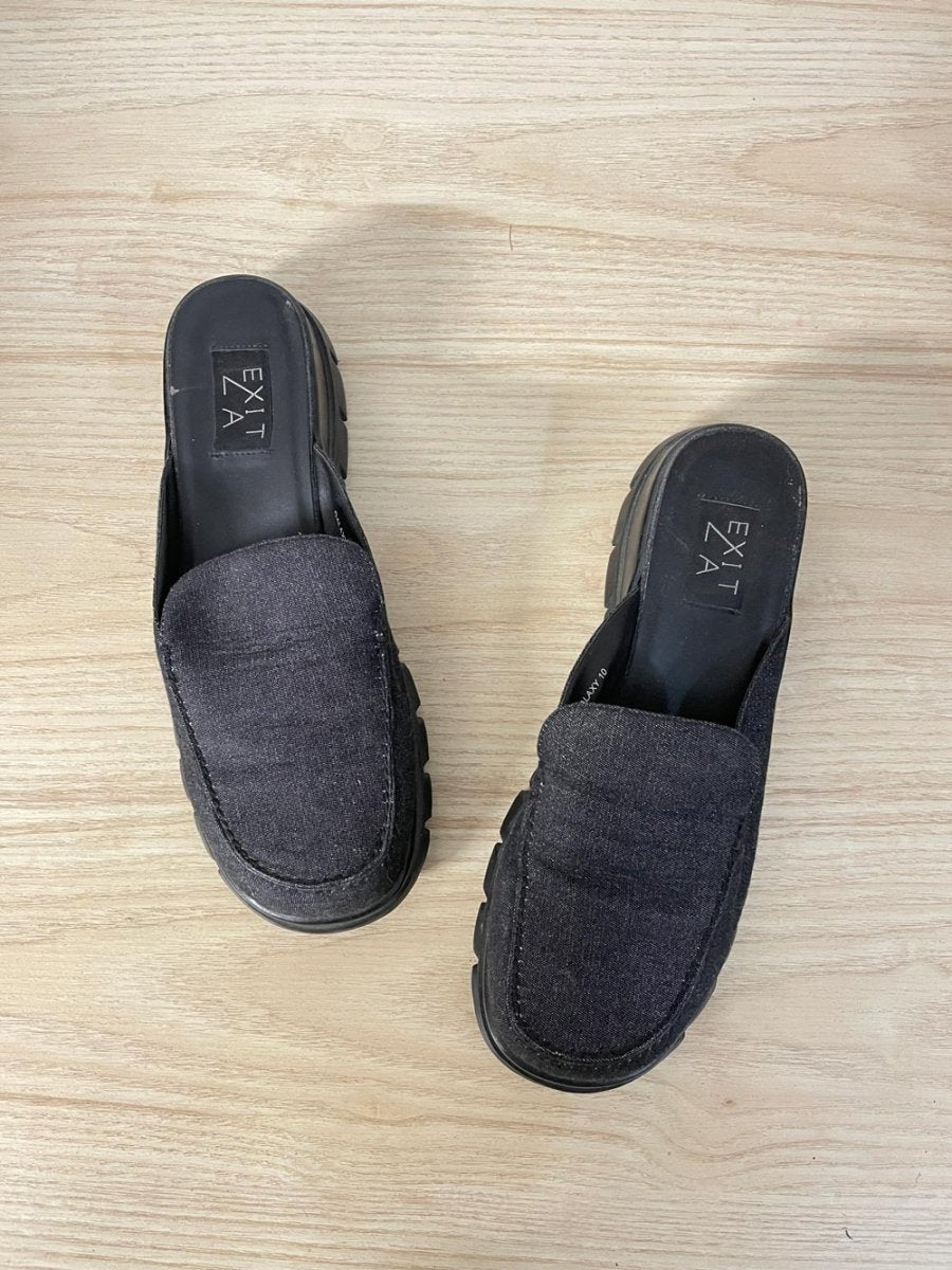 y2k exit la galaxy sparkly mules - good market thrift store