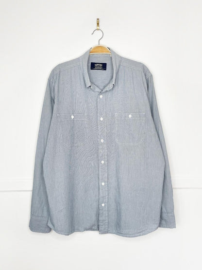 levi's blue stripe relaxed fit shirt - good market thrift store