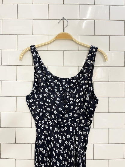 vintage 90s le chateau floral satin maxi dress - good market thrift store