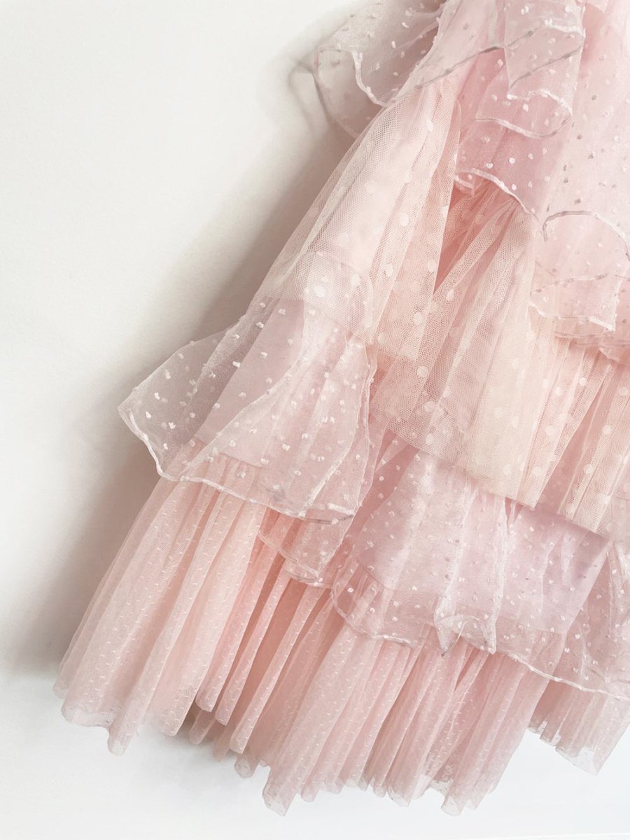 loveshackfancy x target isabelle halter tulle midi dress - good market thrift store