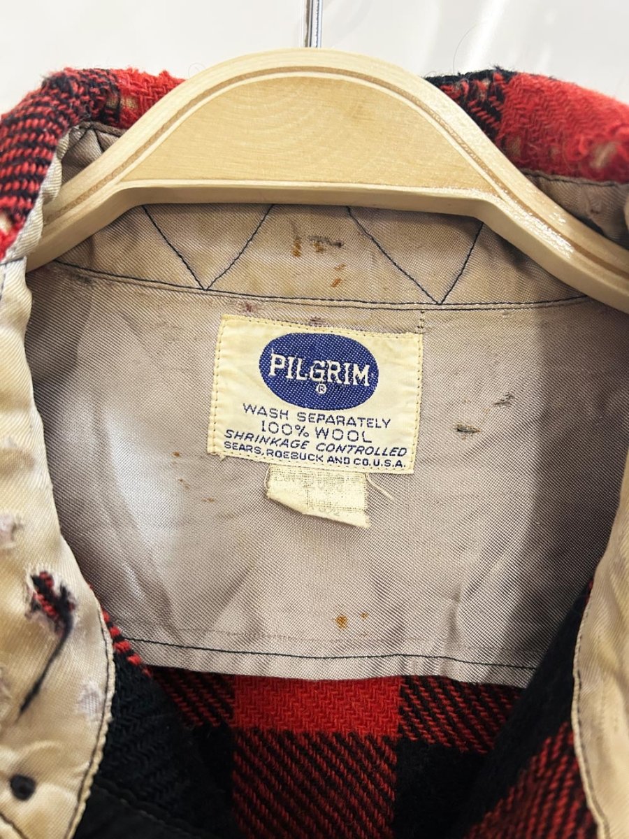 vintage 70s pilgrim sears wool plaid vest - good market thrift store
