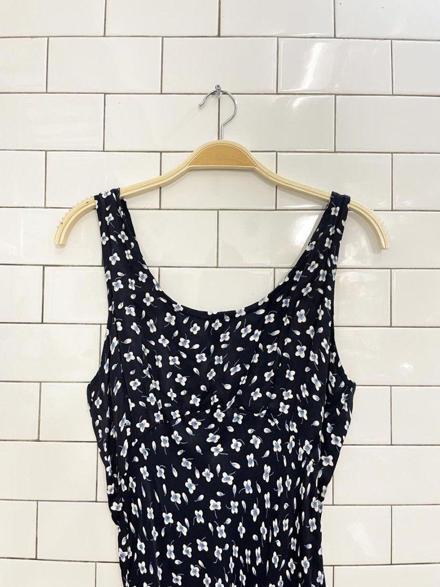 vintage 90s le chateau floral satin maxi dress - good market thrift store