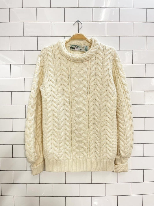 aran crafts 100% merino wool knit sweater - good market thrift store