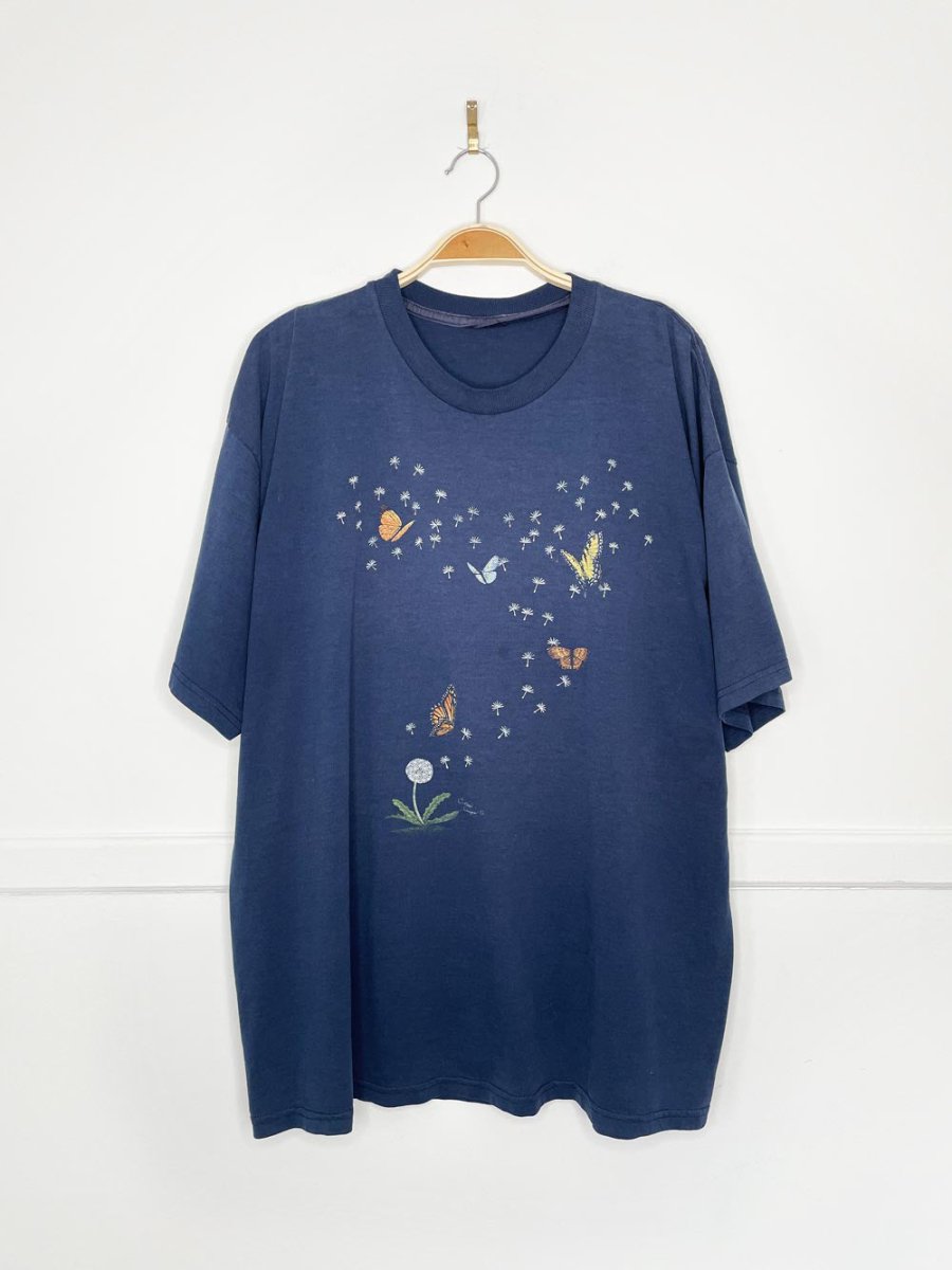 vintage 80s single stitch butterfly tee | endless design - good market thrift store