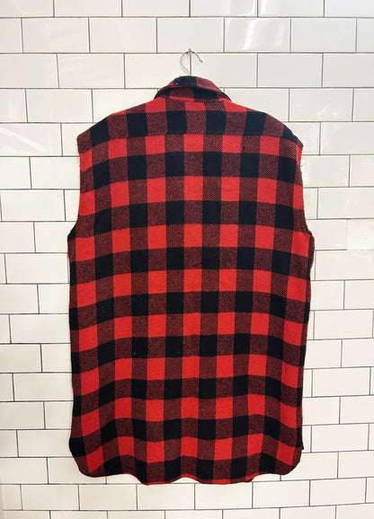 vintage 70s pilgrim sears wool plaid vest - good market thrift store