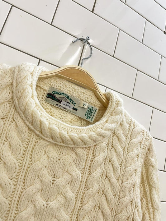 aran crafts 100% merino wool knit sweater - good market thrift store
